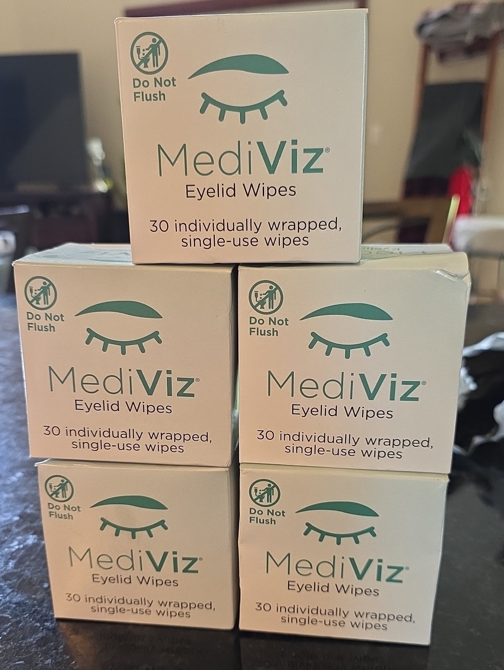Eyelid Wipes - Soothing Teal (30 Individually Wrapped Wipes)